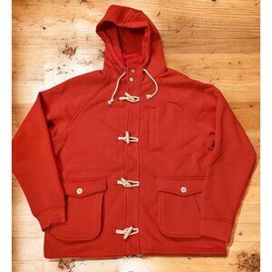 Mcnairy & Co Duffel Hoodie Mens XL Red Zippered Pockets NWT MSRP $224